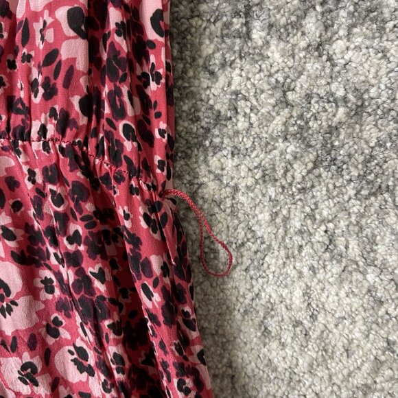 Gilbert Farrar Lightweight High Low Pink Floral Dress Size Medium - Picture 6 of 11